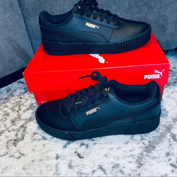 Women’s | Puma | Carina L | Black/Gold | 8.5 | NIB - Picture 1 of 9
